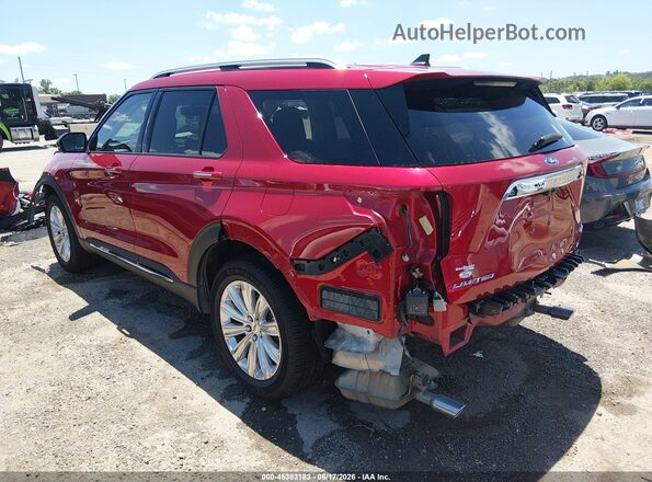1FMSK8FH8MGA40088 2021 FORD EXPLORER Red Trasero izquierdo