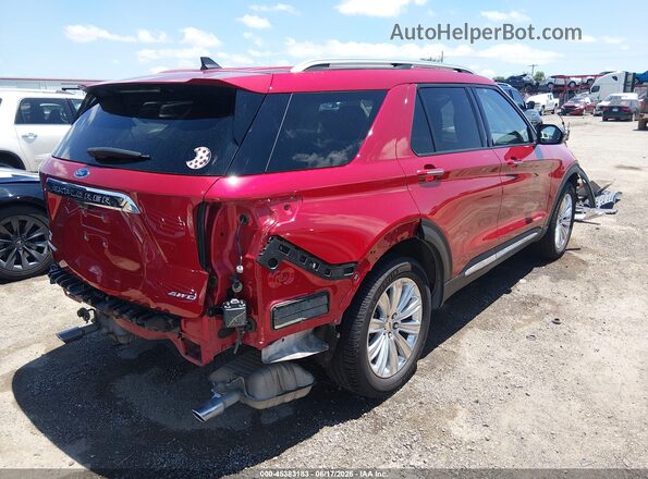 1FMSK8FH8MGA40088 2021 FORD EXPLORER Red Trasero derecho
