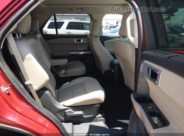 1FMSK8FH8MGA40088 2021 FORD EXPLORER Red Vista de la etiqueta del VIN