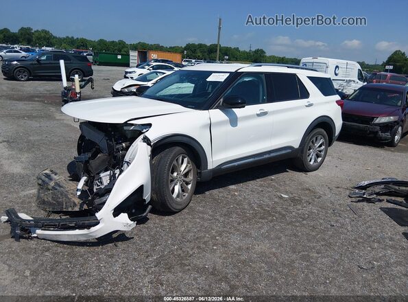 1FMSK8FHXLGD18987 2020 FORD EXPLORER White Vista tres cuartos delantera izquierda