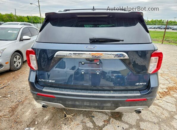 1FMSK8FHXNGA64393 2022 FORD EXPLORER Blue Rear view