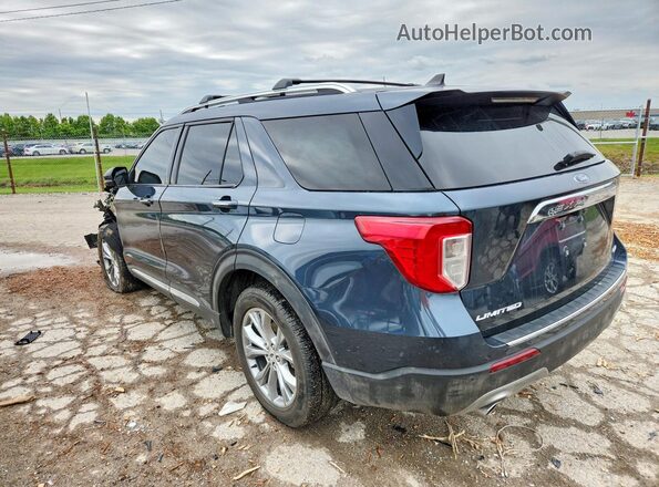 1FMSK8FHXNGA64393 2022 FORD EXPLORER Blue Rear left