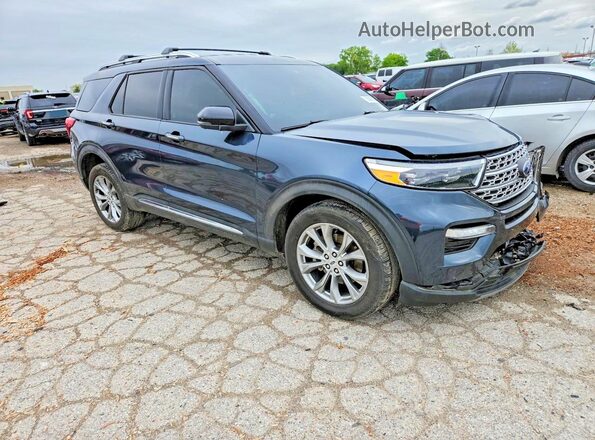 1FMSK8FHXNGA64393 2022 FORD EXPLORER Blue Front right