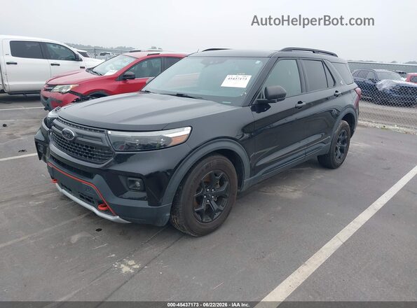 1FMSK8JH7NGA14977 2022 FORD EXPLORER Black Передня ліва чверть