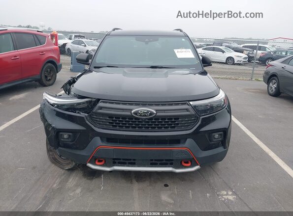 1FMSK8JH7NGA14977 2022 FORD EXPLORER Black Вид щитка приладів