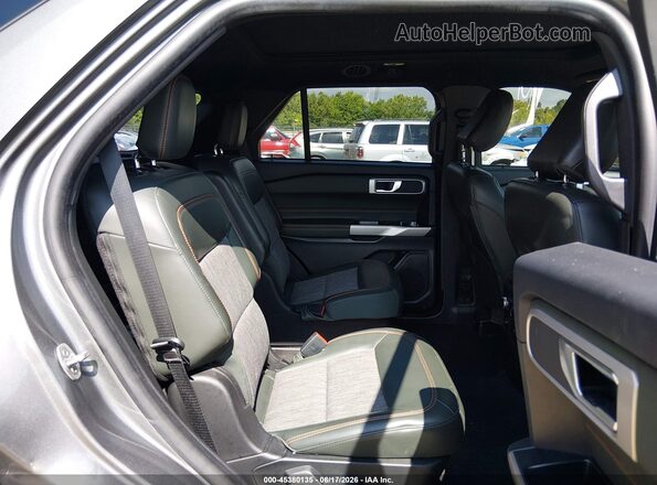 1FMSK8JH9NGA80706 2022 FORD EXPLORER Gray Vista de la etiqueta del VIN