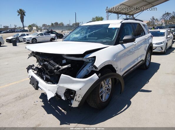 1FMUK7DH2SGA11429 2025 FORD EXPLORER White Առջևի ձախ երեք քառորդ տեսարան
