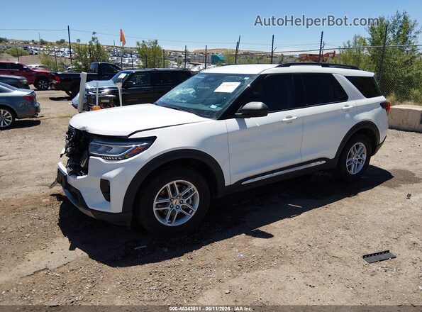 1FMUK7DH6SGA17640 2025 FORD EXPLORER Белый Передняя левая четверть