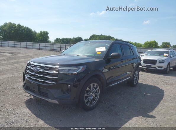 1FMUK8DH2SGA76478 2025 FORD EXPLORER Black წინა მარცხენა ხედი სამი მეოთხედიდან