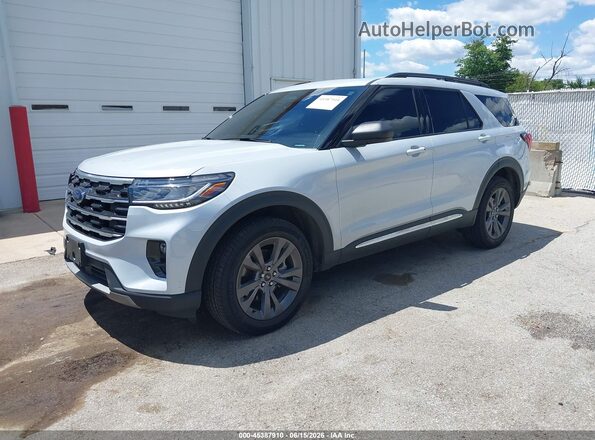 1FMUK8DH2SGC88040 2025 FORD EXPLORER White Առջևի ձախ երեք քառորդ տեսարան