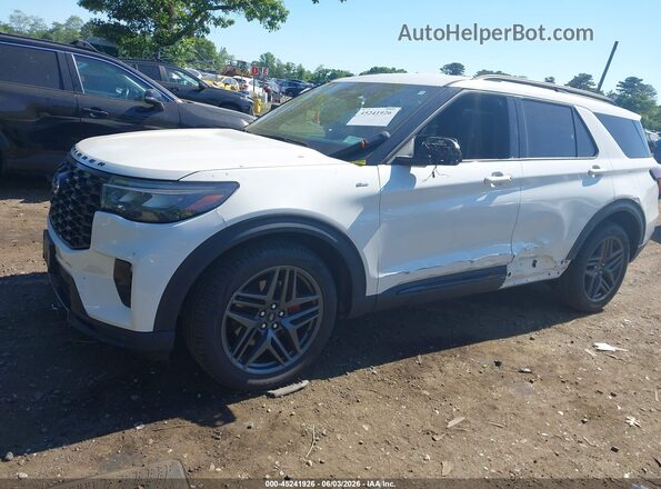 1FMUK8KH7SGC82771 2025 FORD EXPLORER White წინა მარცხენა ხედი სამი მეოთხედიდან