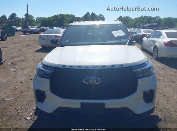 1FMUK8KH7SGC82771 2025 FORD EXPLORER White ხელსაწყოთა პანელის ხედი