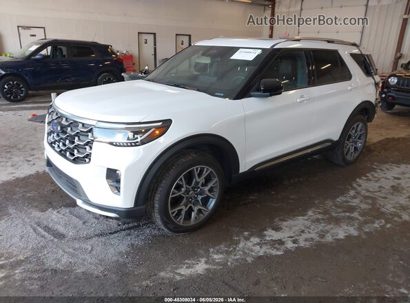 1FMWK8HC5SGC35520 2025 FORD EXPLORER White Vista tres cuartos delantera izquierda