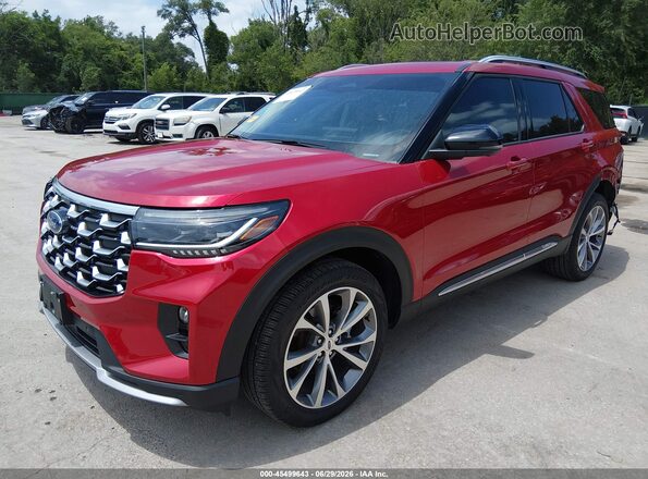 1FMWK8HCXSGA68832 2025 FORD EXPLORER Red Передня ліва чверть
