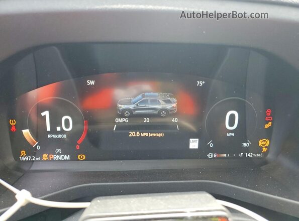 1FMWK8JC1TGA70268 2026 FORD EXPLORER Gray Instrument cluster view