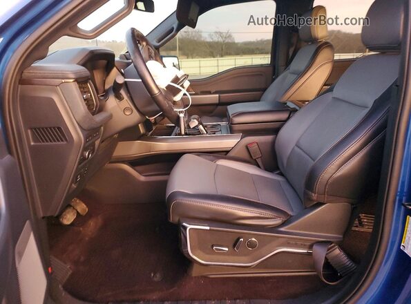 1FT6W1EV4NWG00916 2022 FORD F150 Синий Вид салона спереди