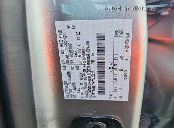 1FT6W3L77RWG26822 2024 FORD F150 Gray Вид наклейки з VIN-кодом