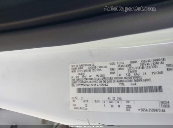 1FT7W2AT5HEC19942 2017 FORD F-250 White Вид підкапотного простору