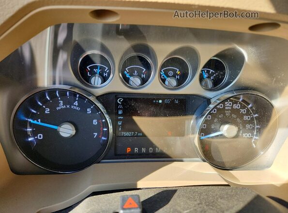 1FT7W2B63GEB10127 2016 FORD F250 White Вид щитка приладів