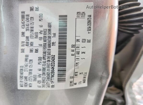 1FT7W2B64KED24262 2019 FORD F250 Серебряный Вид подкапотного пространства