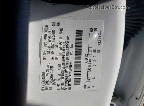 1FT7W2B67NEF62840 2022 FORD F250 White Շարժիչի բաժամունքի տեսք