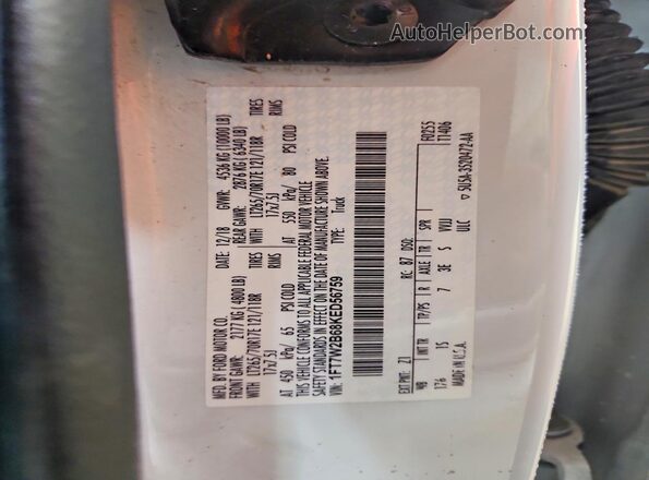 1FT7W2B68KED56759 2019 FORD F250 White Widok komory silnika