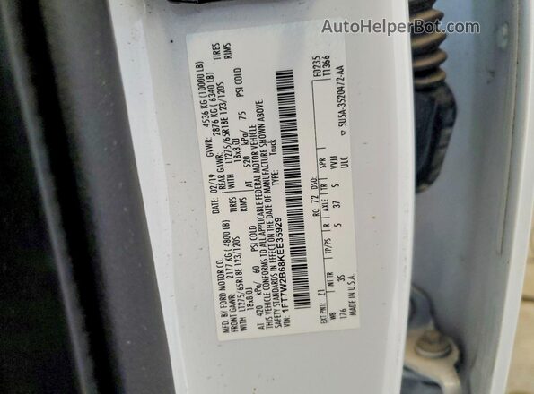 1FT7W2B68KEE35929 2019 FORD F250 White ძრავის განყოფილების ხედი