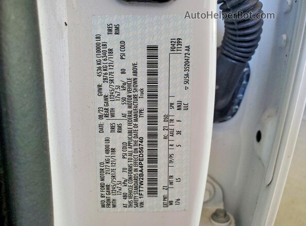 1FT7W2BA4PED56740 2023 FORD F250 White Շարժիչի բաժամունքի տեսք