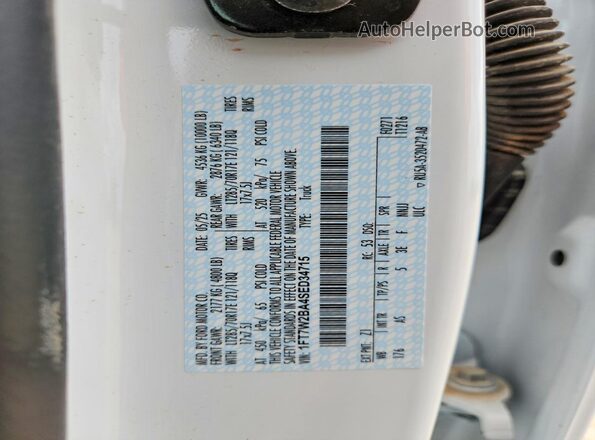 1FT7W2BA4SED34715 2025 FORD F250 White Вид наклейки з VIN-кодом