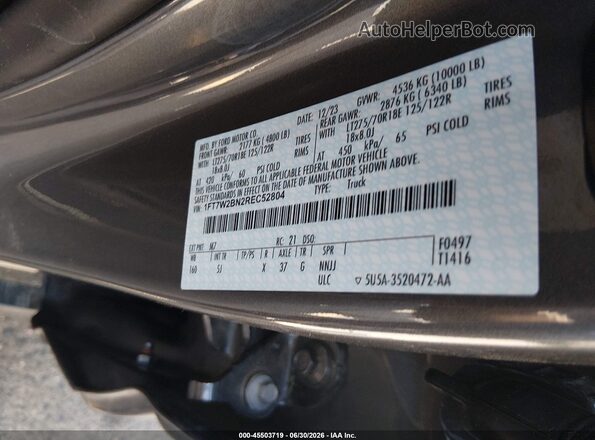 1FT7W2BN2REC52804 2024 FORD F-250 Серый Вид подкапотного пространства