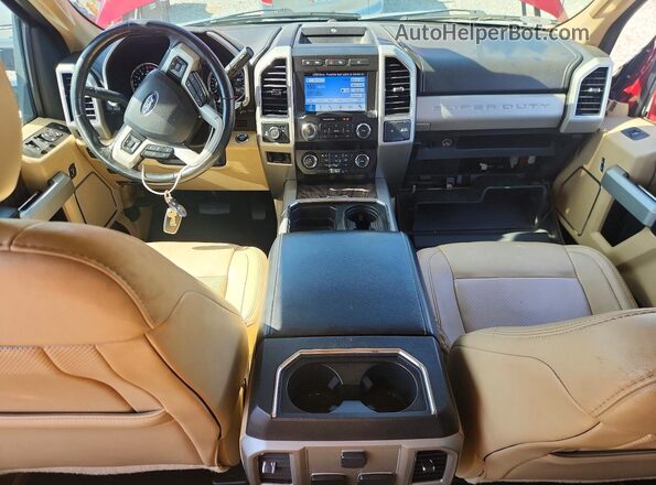 1FT7W2BT1KED54843 2019 FORD F250 Maroon Вид панелі приладів