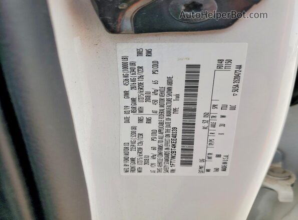 1FT7W2BT4KEE40339 2019 FORD F250 White 