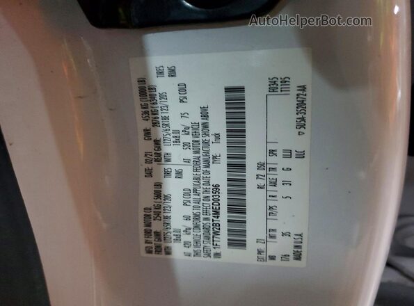 1FT7W2BT4MED03596 2021 FORD F250 White Vista del compartimento del motor