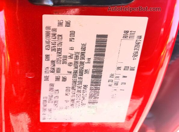 1FT7W2BT7HEC37406 2017 FORD F250 Red Շարժիչի բաժամունքի տեսք