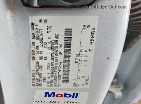 1FT7W2BT7HED29552 2017 FORD F250 White Вид підкапотного простору