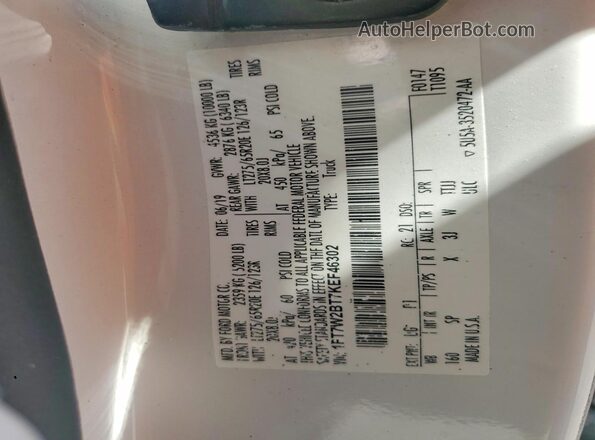 1FT7W2BT7KEF46302 2019 FORD F250 White Engine compartment view