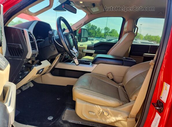 1FT7W3BT1KEC70138 2019 FORD F350 Красный Вид салона спереди