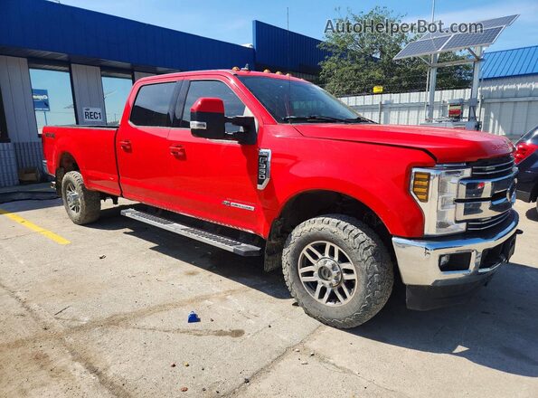 1FT7W3BT1KEC70138 2019 FORD F350 Красный Передняя правая четверть