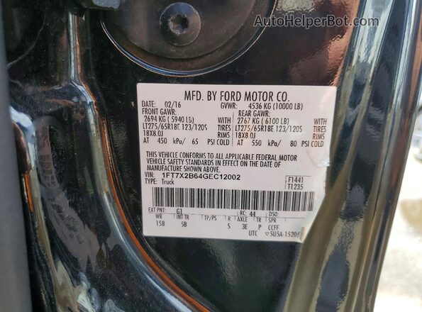 1FT7X2B64GEC12002 2016 FORD F250 Black Engine compartment view