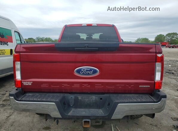 1FT7X2B67HEE75618 2017 FORD F250 Red Widok z tyłu