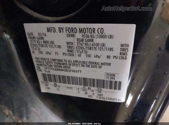 1FT7X2B68GED16377 2016 FORD F-250 Green 