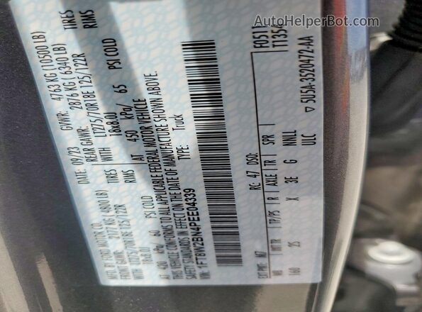 1FT8W2BN4PEE04339 2023 FORD F250 Gray VIN sticker view