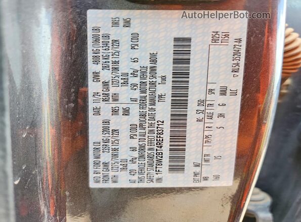 1FT8W2BT4REF83712 2024 FORD F250 Charcoal Vista del compartimento del motor
