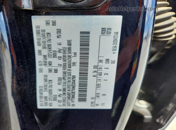 1FT8W2BT6NED04769 2022 FORD F250 Blue Engine compartment view