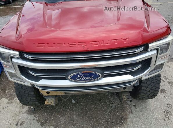 1FT8W2BT7LEE43421 2020 FORD F250 Red უკანა სალონის ხედი