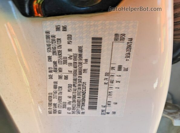1FT8W3BNXNEC33731 2022 FORD F350 White Vista del compartimento del motor