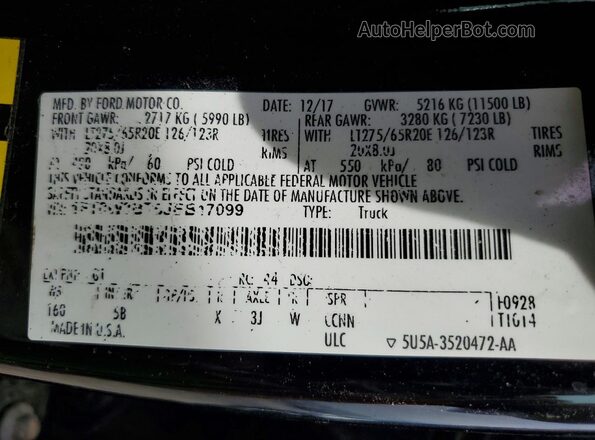 1FT8W3BT5JEB17099 2018 FORD F350 Black Вид підкапотного простору