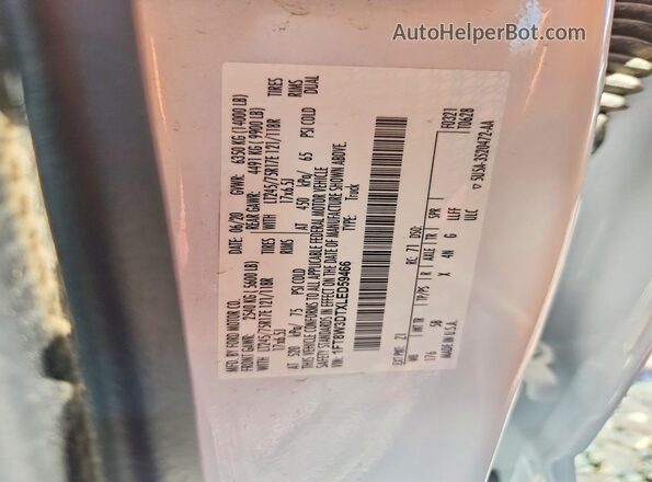1FT8W3DTXLED59466 2020 FORD F350 White Widok komory silnika