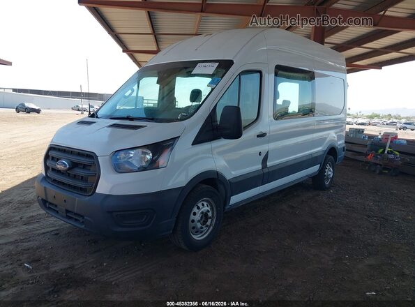 1FTBW1VG4LKB75606 2020 FORD TRANSIT-350 CREW VAN White წინა მარცხენა ხედი სამი მეოთხედიდან