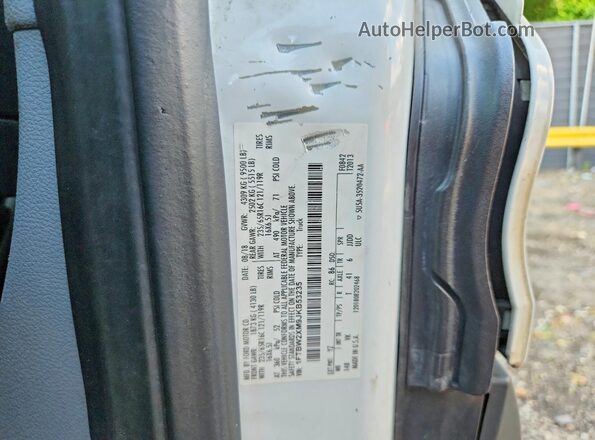 1FTBW2XM9JKB53235 2018 FORD TRANSIT White VIN sticker view